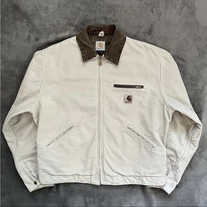 Vintage 90’s Carhartt Detroit Jacket J76STN - Stone MADE IN USA